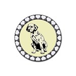 Dalmation puppy Rubber Round Coaster (4 pack)