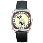 Dalmation puppy Square Metal Watch