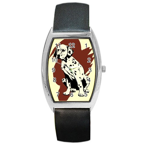 Dalmation puppy Barrel Style Metal Watch from ArtsNow.com Front