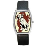 Dalmation puppy Barrel Style Metal Watch