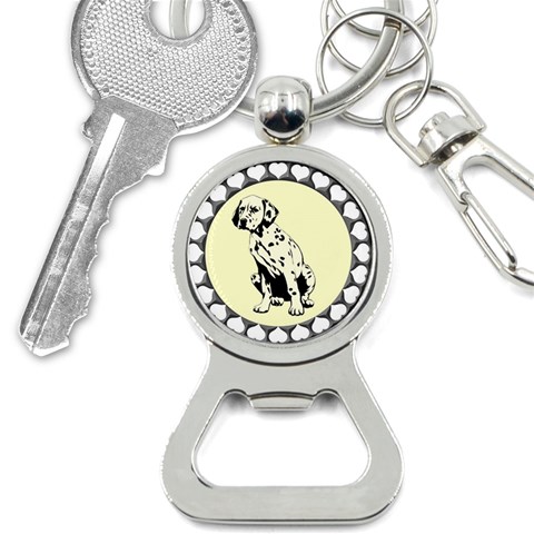 Dalmation puppy Bottle Opener Key Chain from ArtsNow.com Front
