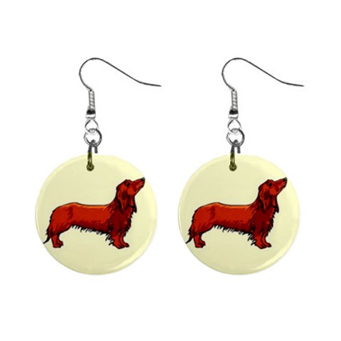 Dachshund 1  Button Earrings from ArtsNow.com Front