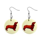 Dachshund 1  Button Earrings