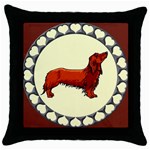 Dachshund Throw Pillow Case (Black)