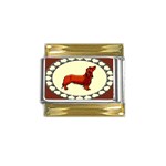 Dachshund Gold Trim Italian Charm (9mm)