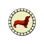 Dachshund Rubber Round Coaster (4 pack)