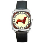 Dachshund Square Metal Watch