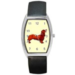 Dachshund Barrel Style Metal Watch