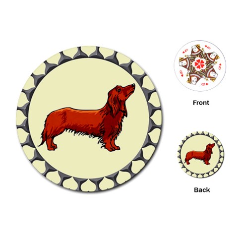 Dachshund Playing Cards (Round) from ArtsNow.com Front