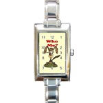Who me? Rectangular Italian Charm Watch