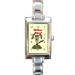 Who me? Rectangular Italian Charm Watch