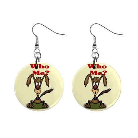 Who me? 1  Button Earrings from ArtsNow.com Front