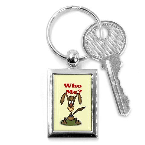 Who me? Key Chain (Rectangle) from ArtsNow.com Front