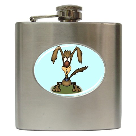 Who me? Hip Flask (6 oz) from ArtsNow.com Front