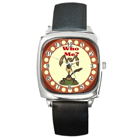 Who me? Square Metal Watch from ArtsNow.com Front