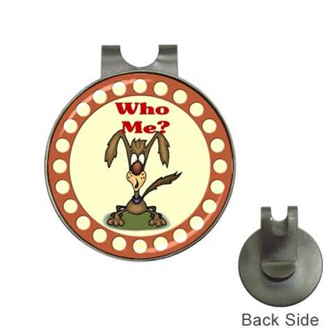 Who me? Golf Ball Marker Hat Clip from ArtsNow.com Front