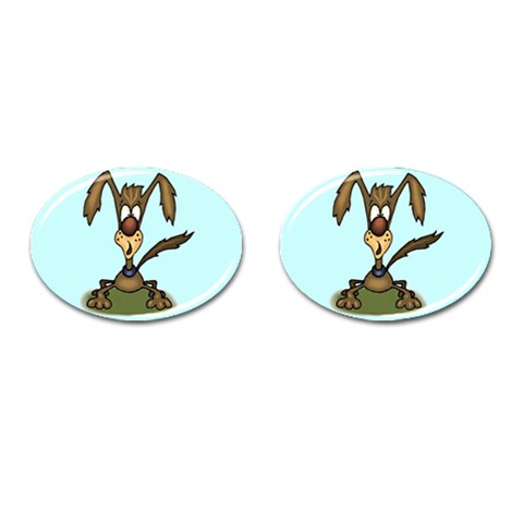 Who me? Cufflinks (Oval) from ArtsNow.com Front(Pair)