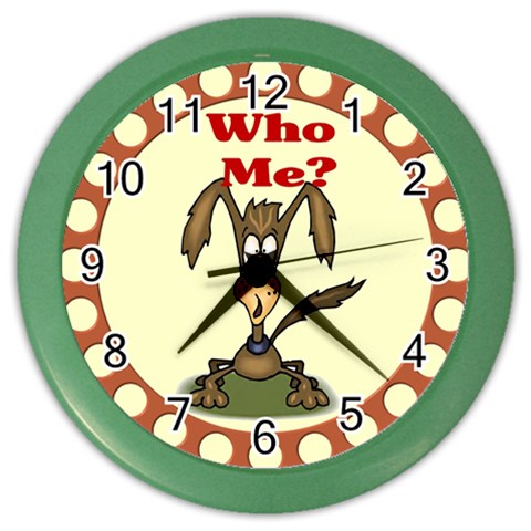 Who me? Color Wall Clock from ArtsNow.com Front