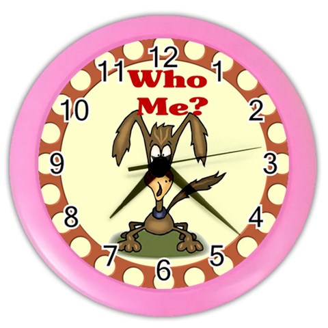 Who me? Color Wall Clock from ArtsNow.com Front