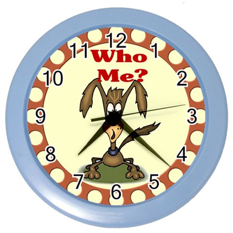 Who me? Color Wall Clock from ArtsNow.com Front