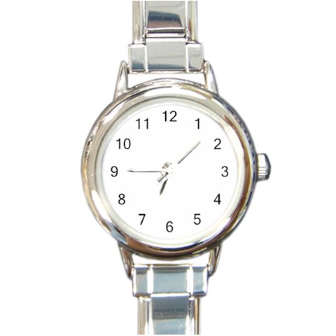 Drinking giraffe Round Italian Charm Watch from ArtsNow.com Front