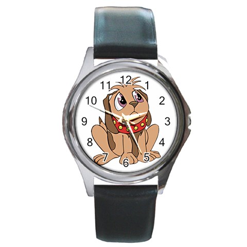 Innocent puppy Round Metal Watch from ArtsNow.com Front