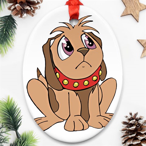 Innocent puppy Ornament (Oval) from ArtsNow.com Front
