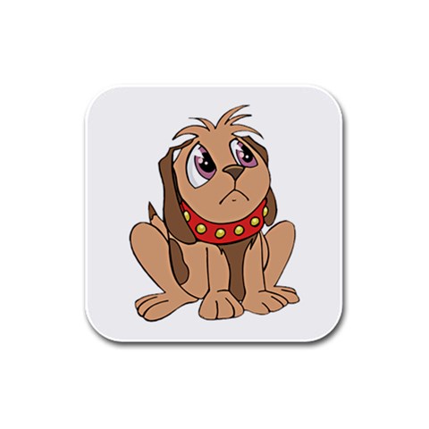 Innocent puppy Rubber Square Coaster (4 pack) from ArtsNow.com Front