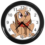 Innocent puppy Wall Clock (Black)