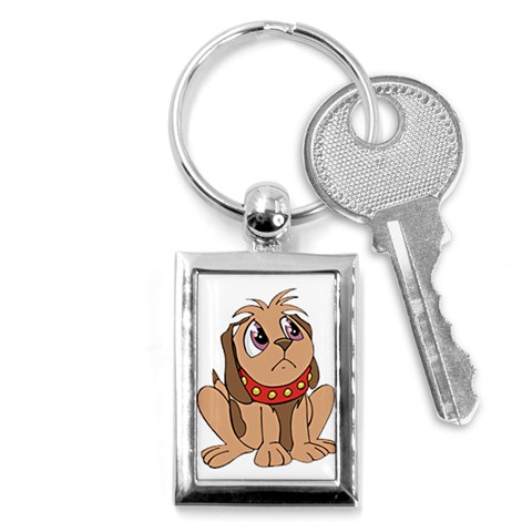 Innocent puppy Key Chain (Rectangle) from ArtsNow.com Front