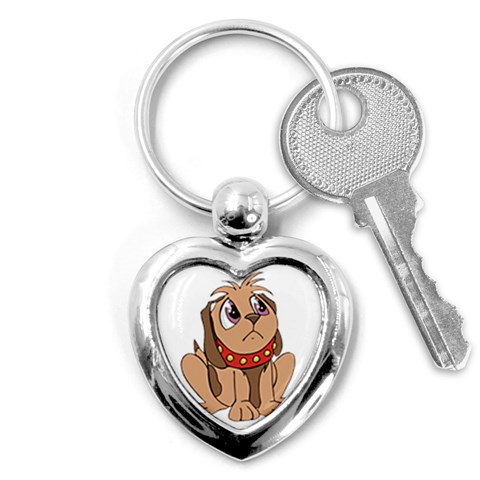 Innocent puppy Key Chain (Heart) from ArtsNow.com Front