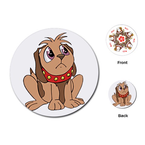Innocent puppy Playing Cards (Round) from ArtsNow.com Front