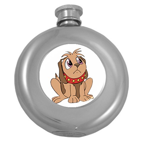 Innocent puppy Hip Flask (5 oz) from ArtsNow.com Front