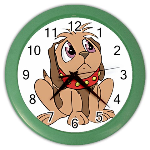 Innocent puppy Color Wall Clock from ArtsNow.com Front