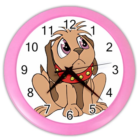 Innocent puppy Color Wall Clock from ArtsNow.com Front