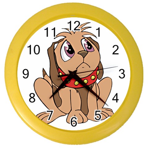 Innocent puppy Color Wall Clock from ArtsNow.com Front
