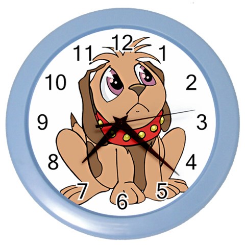 Innocent puppy Color Wall Clock from ArtsNow.com Front