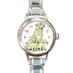 Golden retriever Round Italian Charm Watch