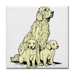 Golden retriever Tile Coaster