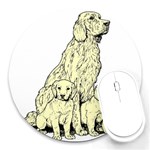 Golden retriever Round Mousepad