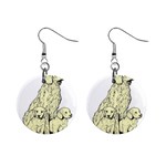 Golden retriever 1  Button Earrings
