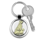 Golden retriever Key Chain (Round)