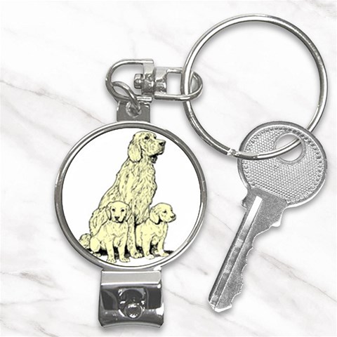 Golden retriever Nail Clippers Key Chain from ArtsNow.com Front