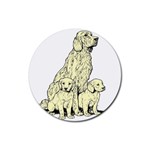 Golden retriever Rubber Round Coaster (4 pack)