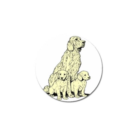 Golden retriever Golf Ball Marker (4 pack) from ArtsNow.com Front