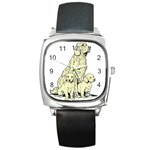 Golden retriever Square Metal Watch