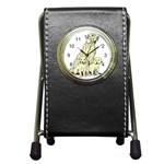 Golden retriever Pen Holder Desk Clock