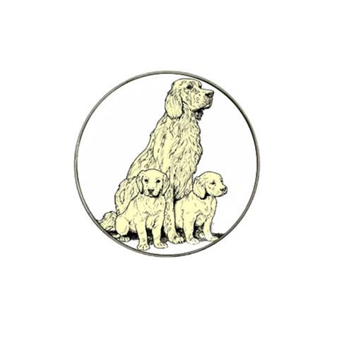 Golden retriever Hat Clip Ball Marker from ArtsNow.com Front