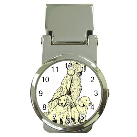 Golden retriever Money Clip Watch from ArtsNow.com Front