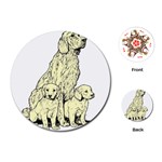 Golden retriever Playing Cards (Round)